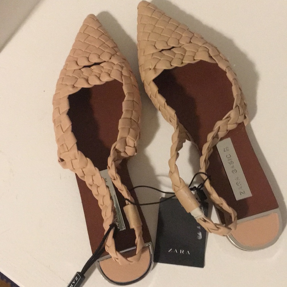 Zara woven flats